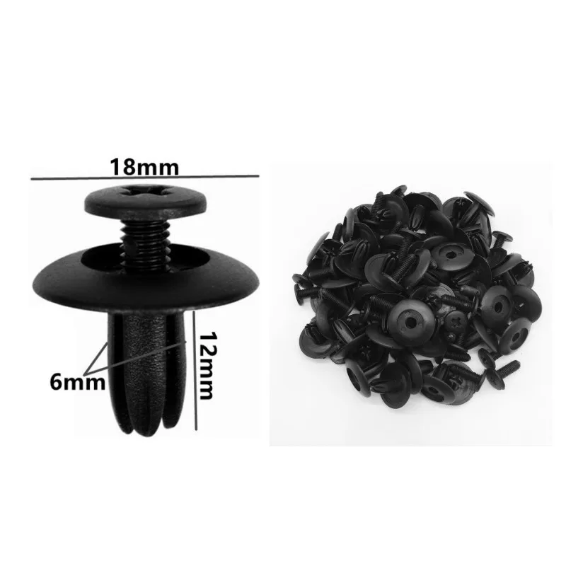 50pcs Kunststoff Niet befestigung 8mm Loch Schmutz fänger Kotflügel Push Clips F 50pcs Kunststoff Niet befestigung 8mm Loch Schmutz fänger Kotflügel Push Clips F