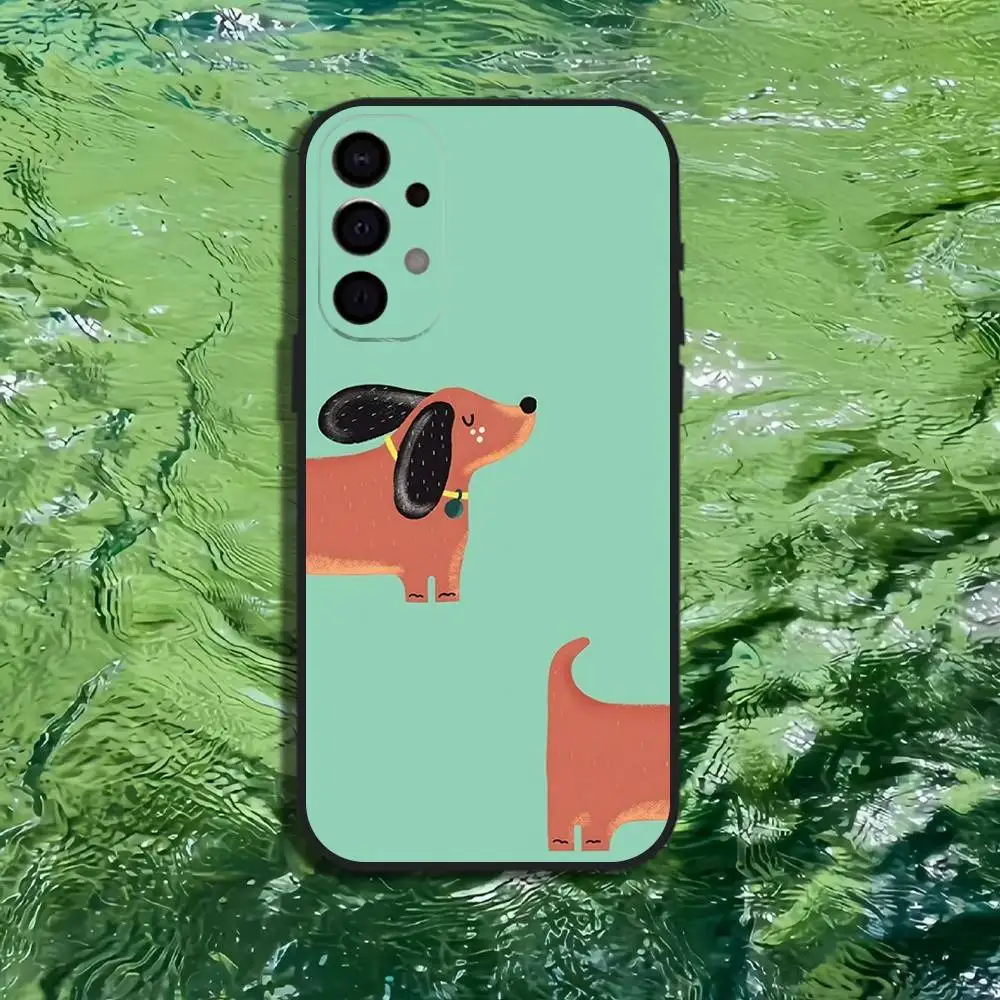 حافظة هاتف Dachshund Sausage Dog Puppy لهاتف سامسونج S25، S24، S21، S22، S23، S30، Ultra، S20، Plus، Fe، Lite، Note، 10,9,5G غطاء أسود #6
