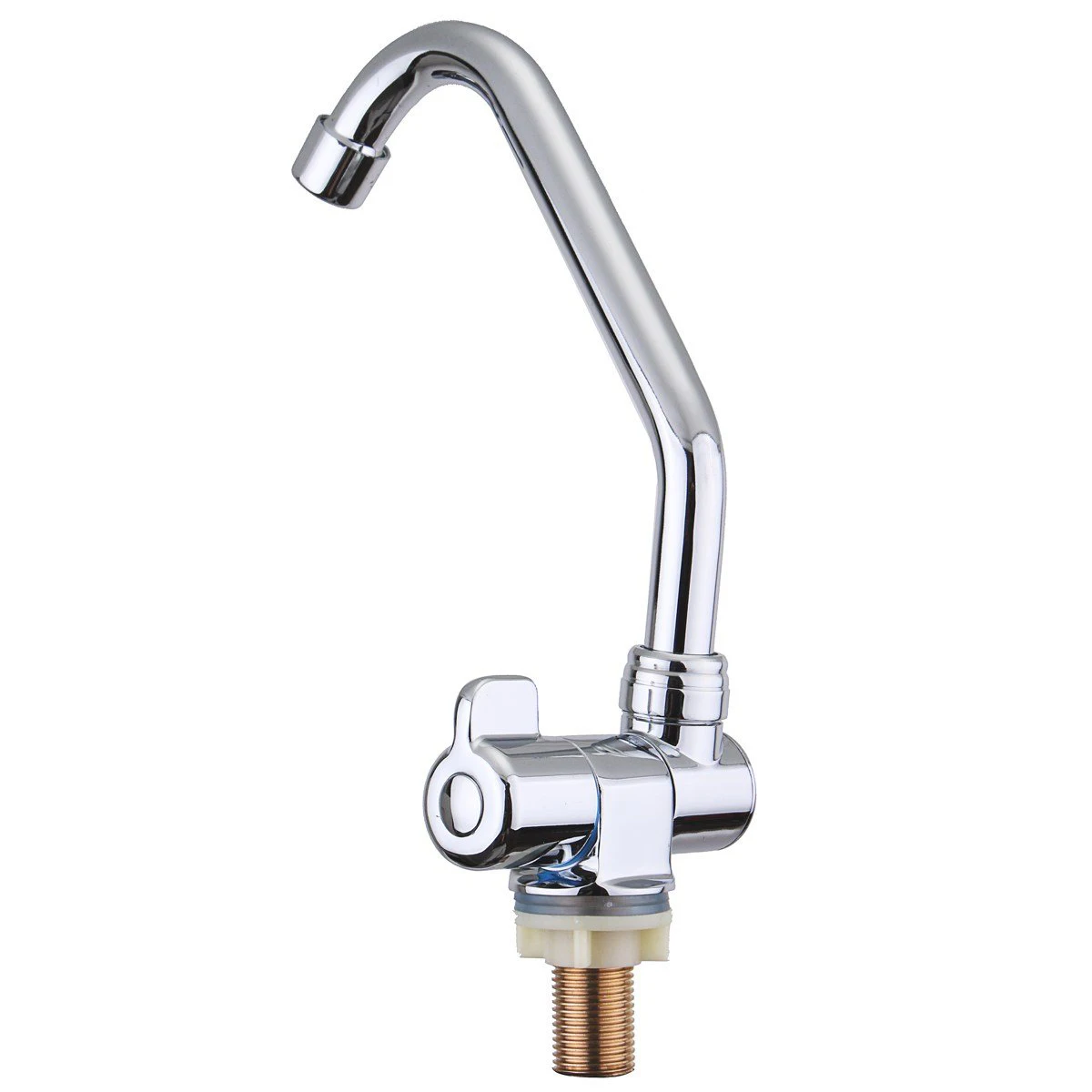 

Foldable RV Faucet Rotating Single Handle Deck/Wall Mounted RV Kitchen Tap Copper Cold Water