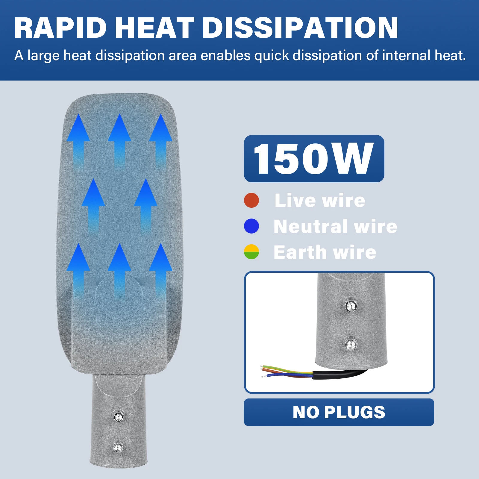 SKYWORLD 30 واط 50 واط 100 واط 150 واط 200 واط LED ضوء الشارع 3500 كيلو-6500 كيلو في الهواء الطلق الكاشف مصباح الحديقة الطريق مسار الإضاءة 265 فولت IP66
