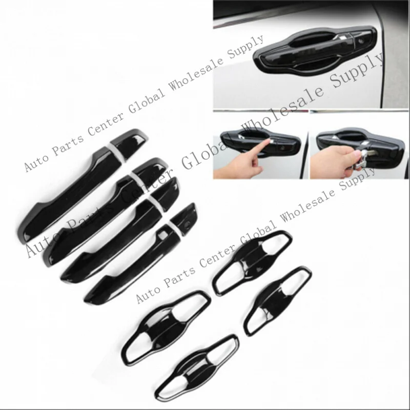 L+ For Honda CR-V 2017-2022 Glossy Black abs Side Door Handle Bowl Cup Cover Trim