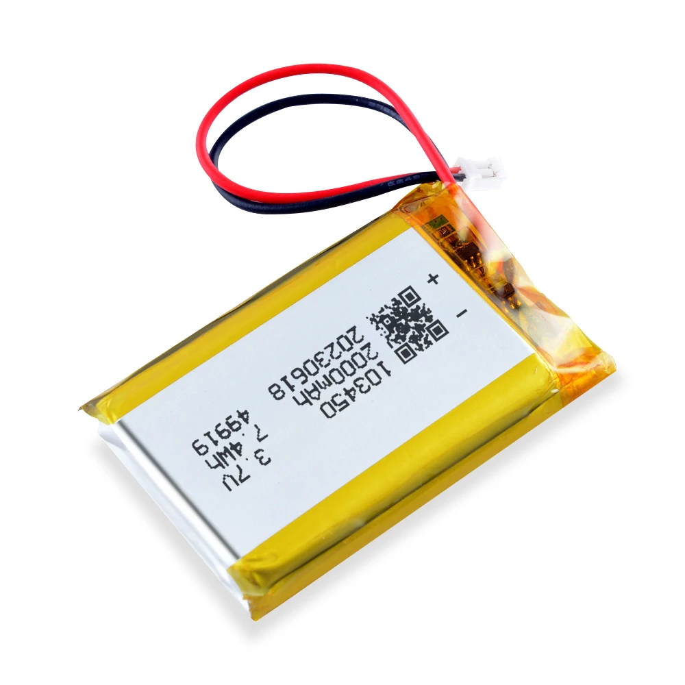 103450 Akumulator litowo-polimerowy 3,7 V 2000 mAh do nawigacji GPS MP5 Zestaw słuchawkowy Bluetooth PS4 3,7 V103450 baterie