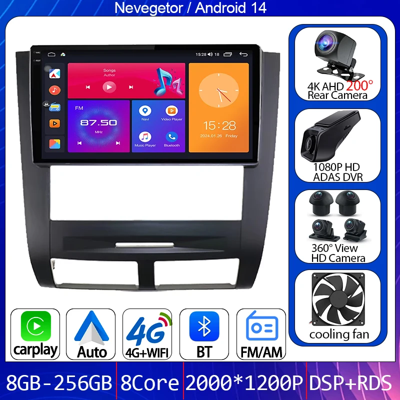 Car Radio For SSANGYONG Rexton 2002 - 2006 GPS Navigation Head Unit Multimedia Video Player Stereo Android Auto 4G No 2din DVD