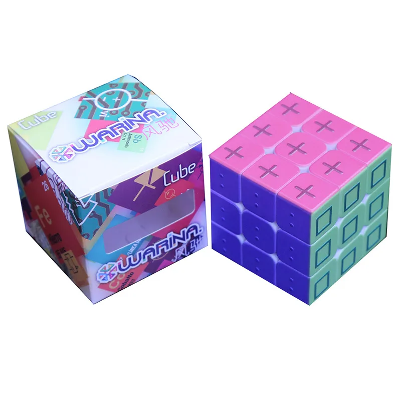 3x3x3 geometryczne odciski palców braille'a magiczna kostka nadruk UV przestrzenne Puzzle geometria Magico Cubo 3x3 dla dzieci