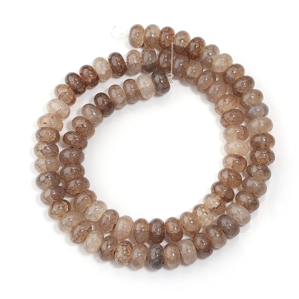 5x8mm Colorful Rondelle Glass Beads Loose Spacer Flat Round Abacus Jade Beads For DIY Charms Bracelet Necklace Decor Accessories image 3