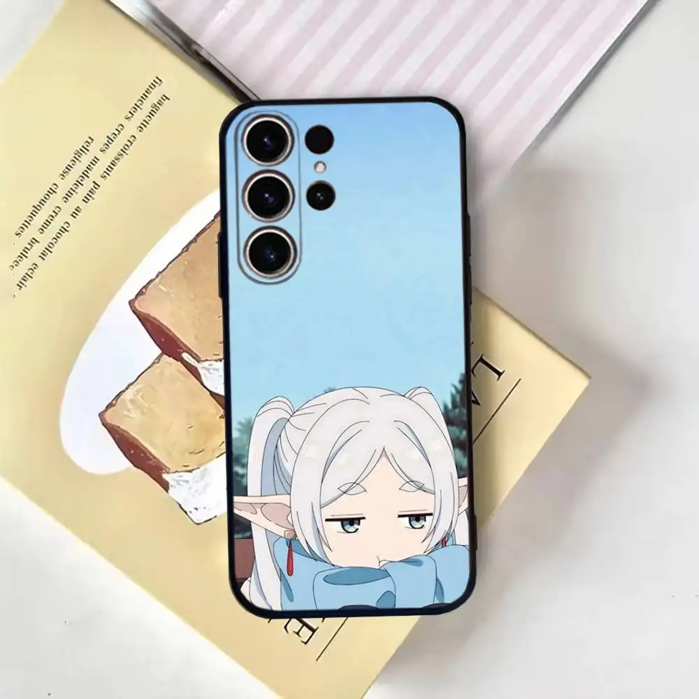 Capa de telefone de reencarnação sem emprego Mushoku Tensei para SamsungS25,24,21,22,23,30, Ultra,20,Plus,Fe,Lite,Note,10,9, capa preta macia