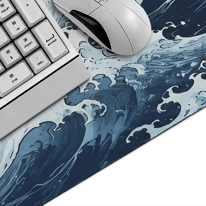 Mouse Pad Red Sun Storm Ocean Waves Gamer printon demand HD Mousepad XXL keyboard pad Soft Natural Rubber Desktop Mouse Pad