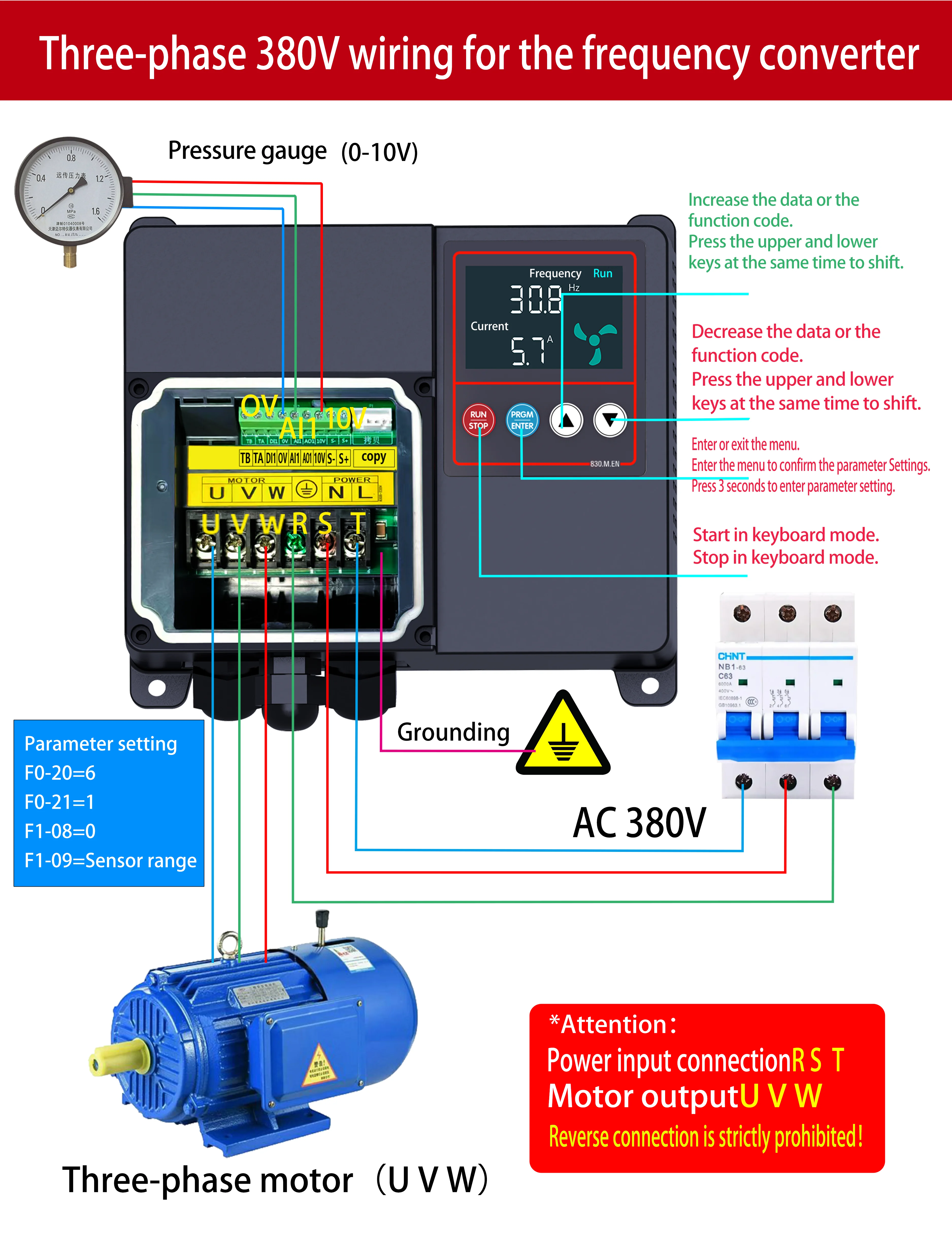 0.75kW 380V IP54 Mini VFD Vari - đánh giá và giá Variable Frequency Drive 3 Phase 380V