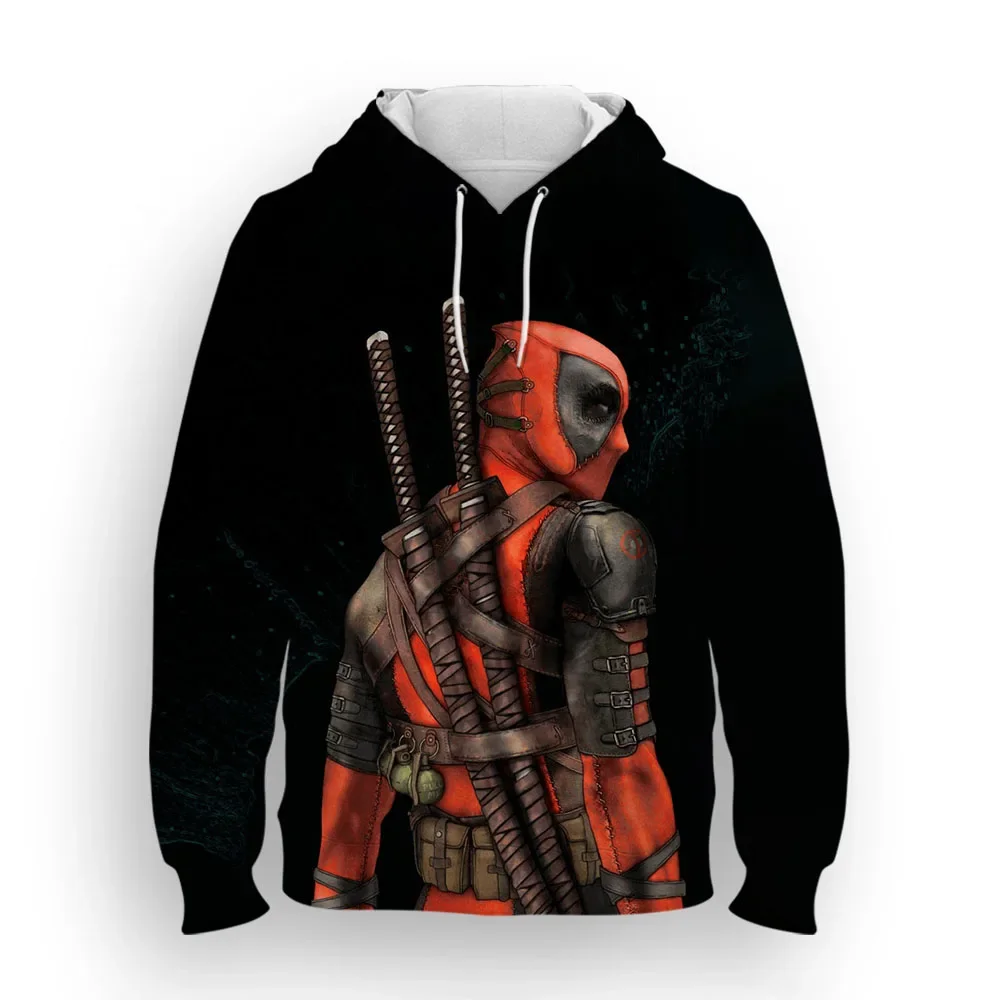 

Autumn Winter Disney Deadpool Fashion Trendy 3D Printing Pattern Hoodie Long Sleeve Adults Children Fashion Top Hoodie Clothes
