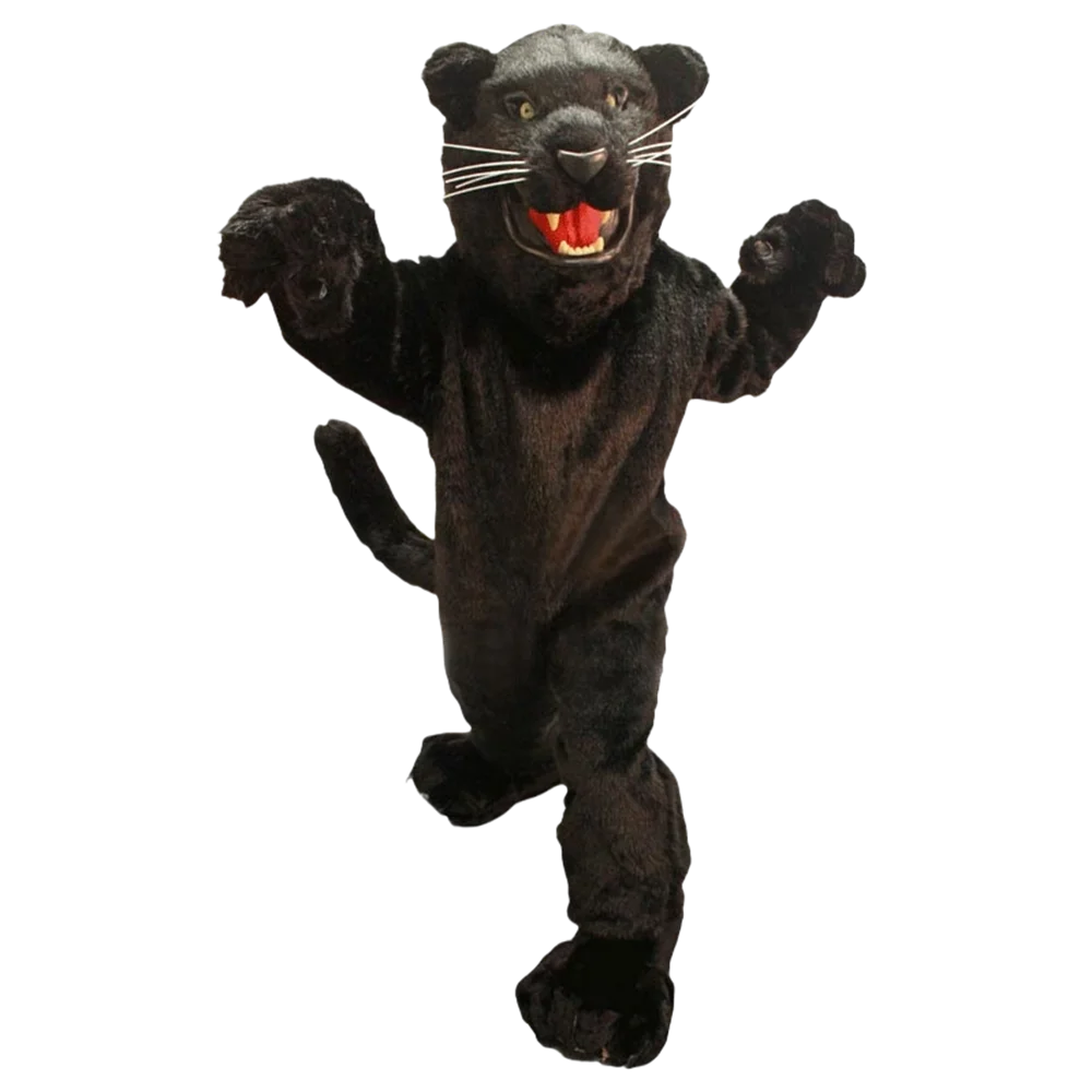Feroz pantera negra mascote traje leopardo puma tema carnaval festa cosply mascote ajuste terno kit sw1065