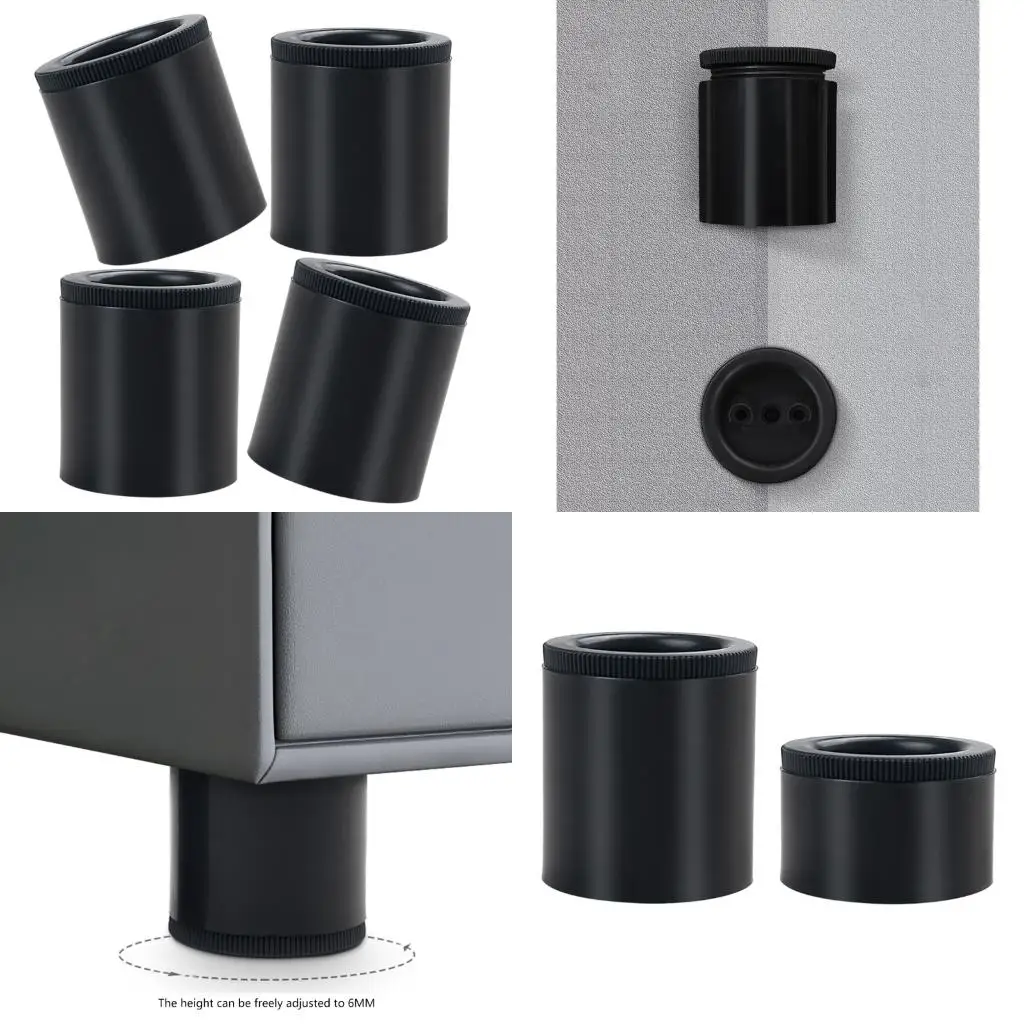 

4 Pieces Heavy Duty Adjustable Furniture Legs Plastic Universal Fitment Legs high quality