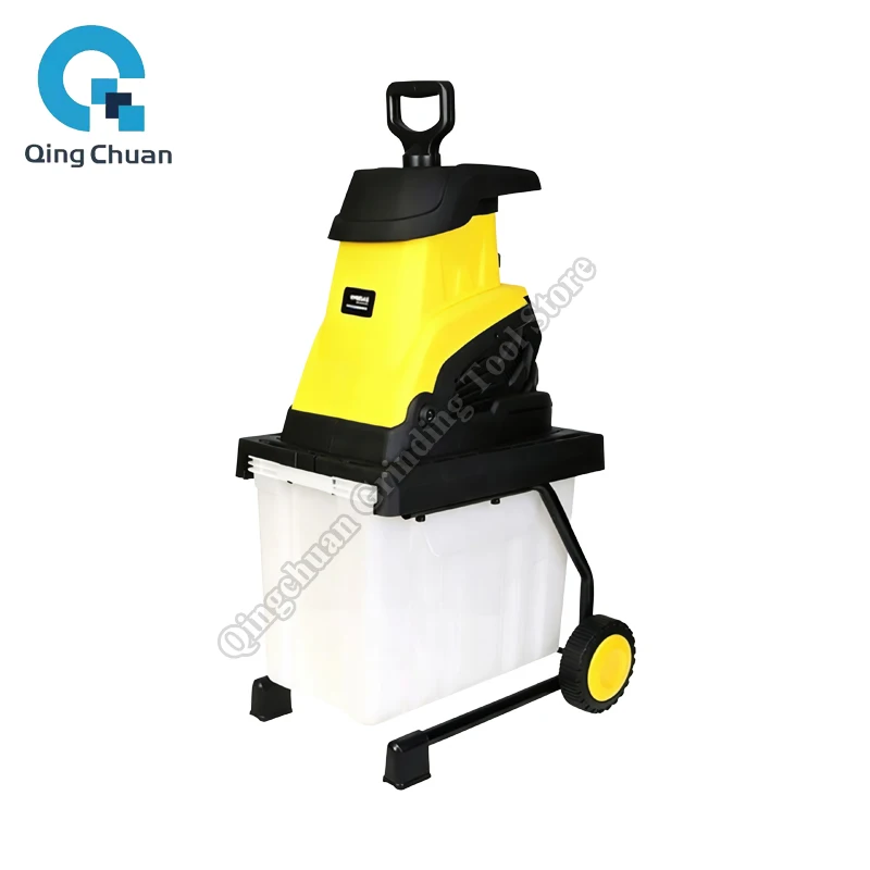 Electric Branch Shredder 2500W High Efficiency Tree Cutting Crusher 45L Box for Farm Waste Composting Work Garden Wood Chipper