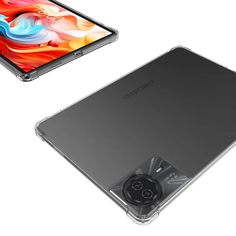 Transprent Case For Teclast T50 Plus 11 inch 2025 Four Corner Anti-drop Soft Silicone Full Protective Cover