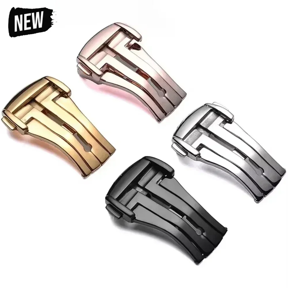 Folding Buckle for Omega Stainless Steel Buckle 16mm 18mm 20mm Leather Rubber Band Metal Deployment Clasp Accessories Gift Tools