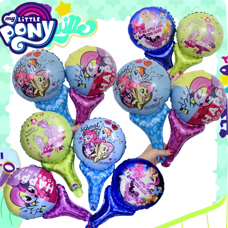 10 Uds. De palitos de globos de poni de dibujos animados, colores surtidos, recuerdos de fiesta, Ideal para eventos infantiles