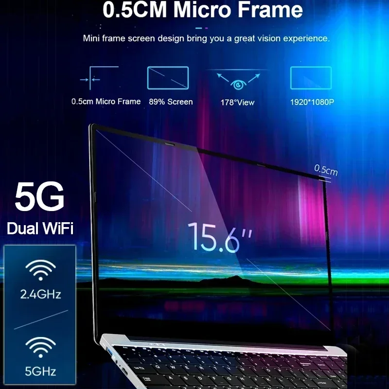 CARBAYTA 15,6 pulgadas 8 núcleos, 16 hilos portátiles para juegos portátiles con huella dactilar ordenadores portátiles Gamer AMD Ryzen 7 4800H RX Vega7