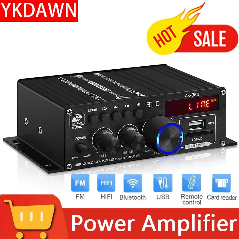 Wholesale Wireless Hifi Amplifier Amp Audio Sound Speaker Radio Channel System 12v 220v Output Amplificador For Outdoor Theater