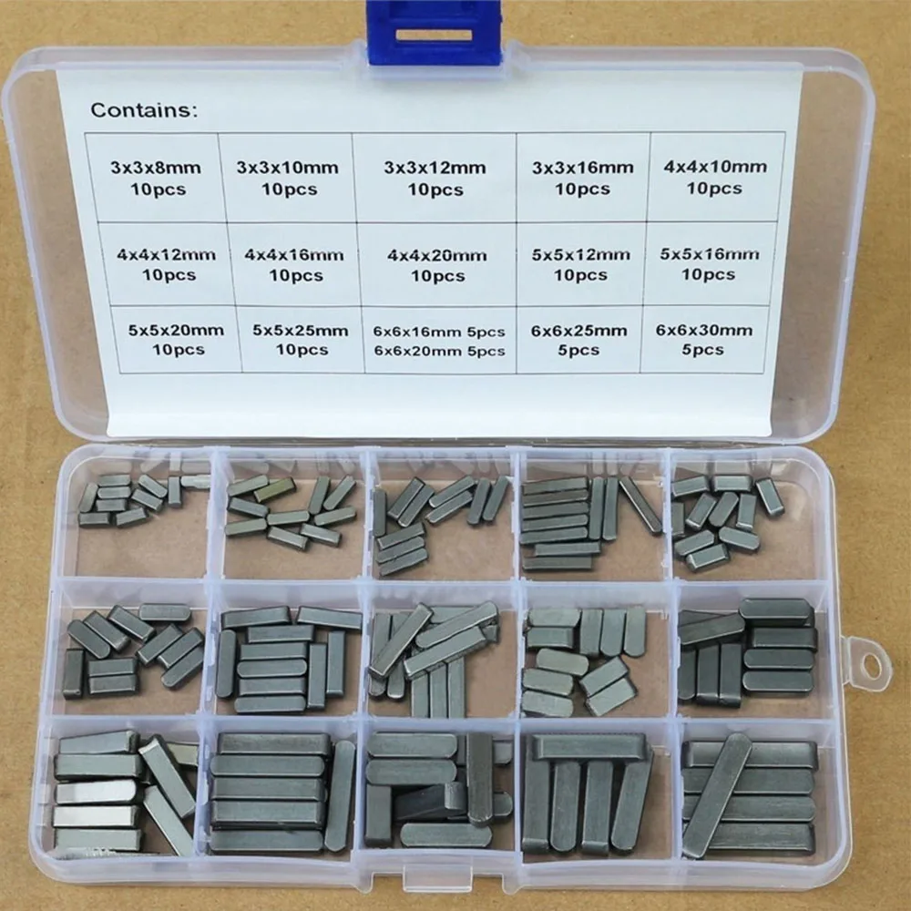 Juego de llaves cuadradas y rectangulares de M5, eje de transmisión paralelo A tipo, M3, M4, M6, 140 unids/lote por caja