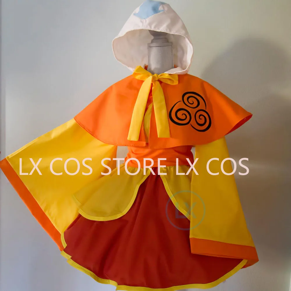 Anime Airbender Bumi Avatar Aang Kimono Dress Cosplay Costume Halloween Custom Made Uniform