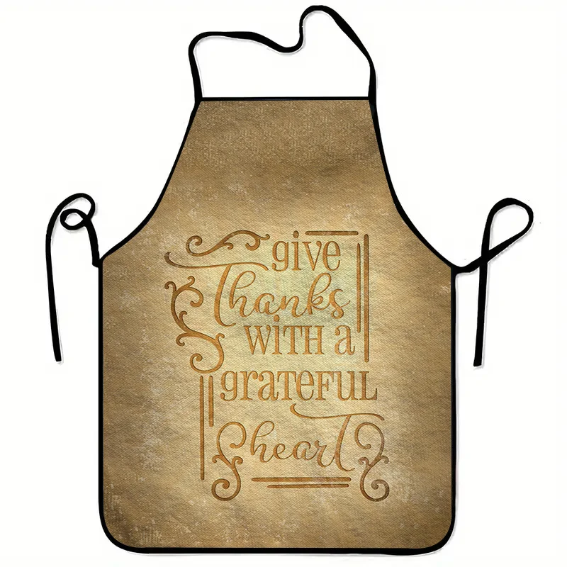 

1 шт. большой фартук на День Благодарения для s - сверхмощный кухонный нагрудник 23,62x31,5 дюйма с принтом «Дайте благодарность»