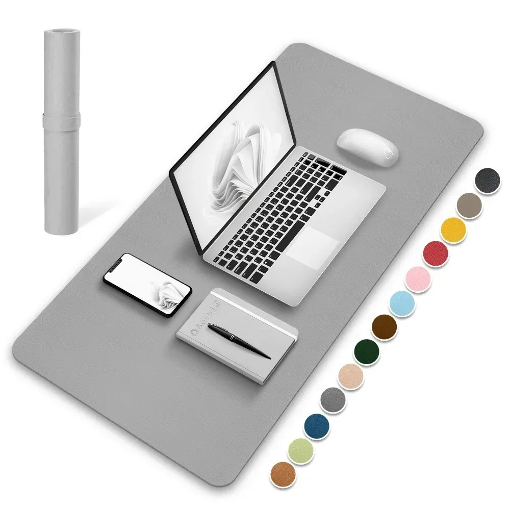 Large PU Desk Gaming Desk Waterproof Office Protector Keyboard Mat Mousepad Desktop Pad Leather Mouse Pad Accessories PC Size B