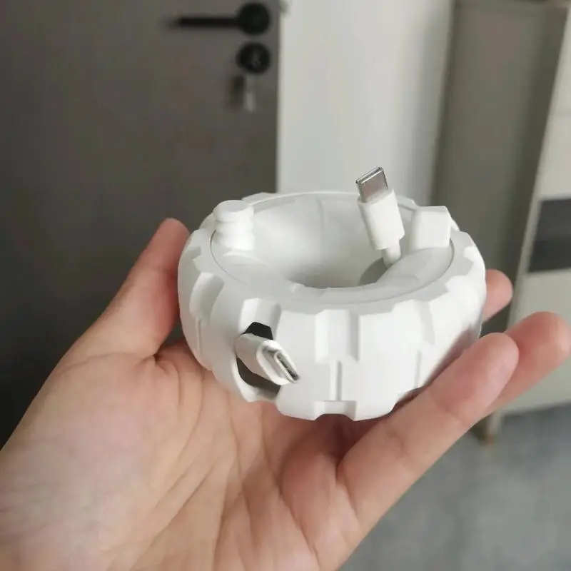Universal Charging Cable Holder Round Design Cable Winder for Multiple Devices 83CE