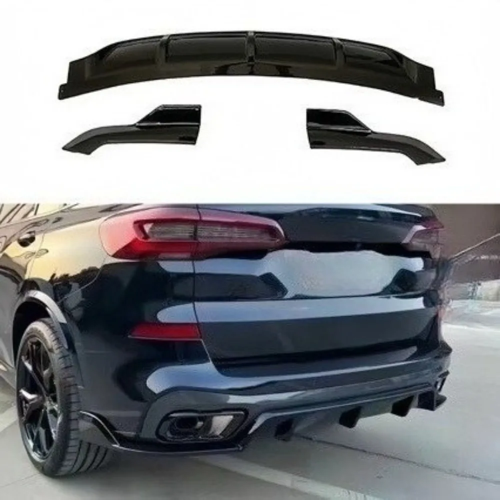 

For BMW X5 G05 2019 2023 Rear Lip Black Warrior Rear Diffuser Blow Molded Thickened Aerodynamic Performance Car Body Kit Upgrade