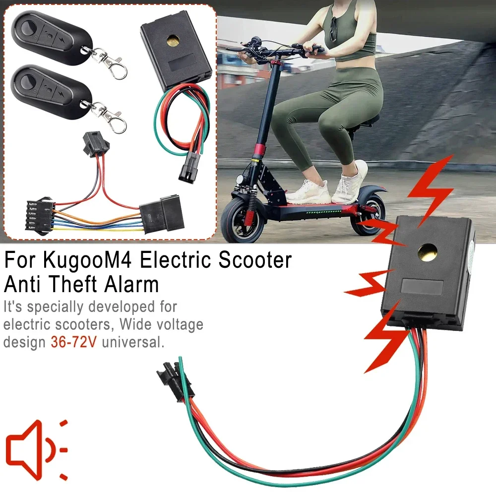 Safety Alarm Anti Theft System With Remote Control For Kugoo M4 Electric Scooter Warning Device One Touch Start Protection Parts