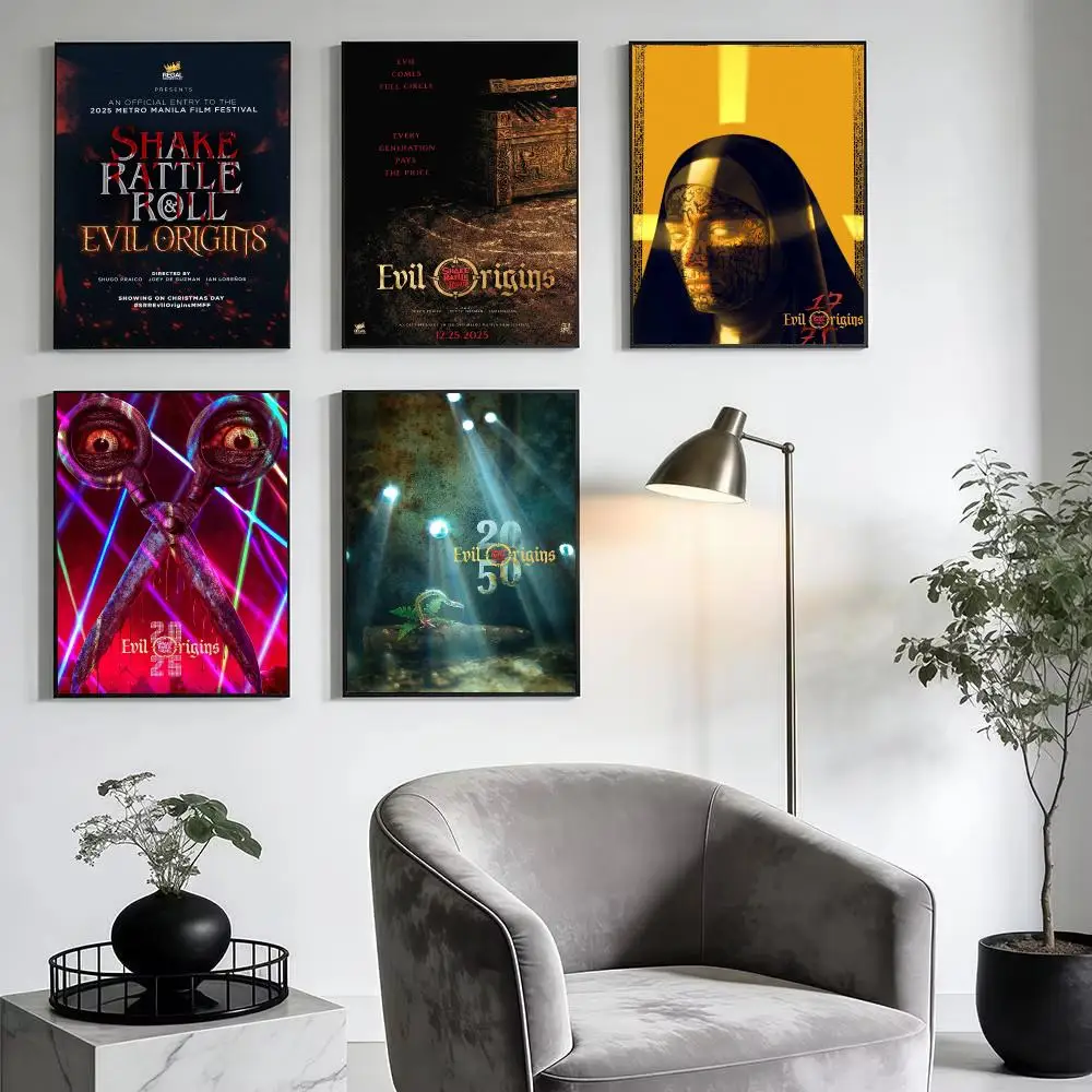 Movie S-Shake Rattle Roll Evil Origins Poster Aesthetic Wall Art Print Modern Bedroom Living Room Decor Trendy Gift