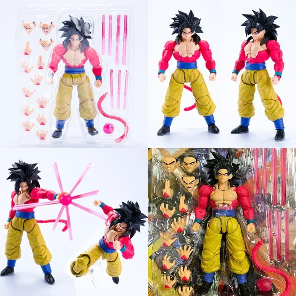 Dragon Ball GT Figures Super Saiyan 4 Vegeta Son Goku Action Figure PVC Movable SHF Collection 16cm Anime Goku Gogeta Model Toys