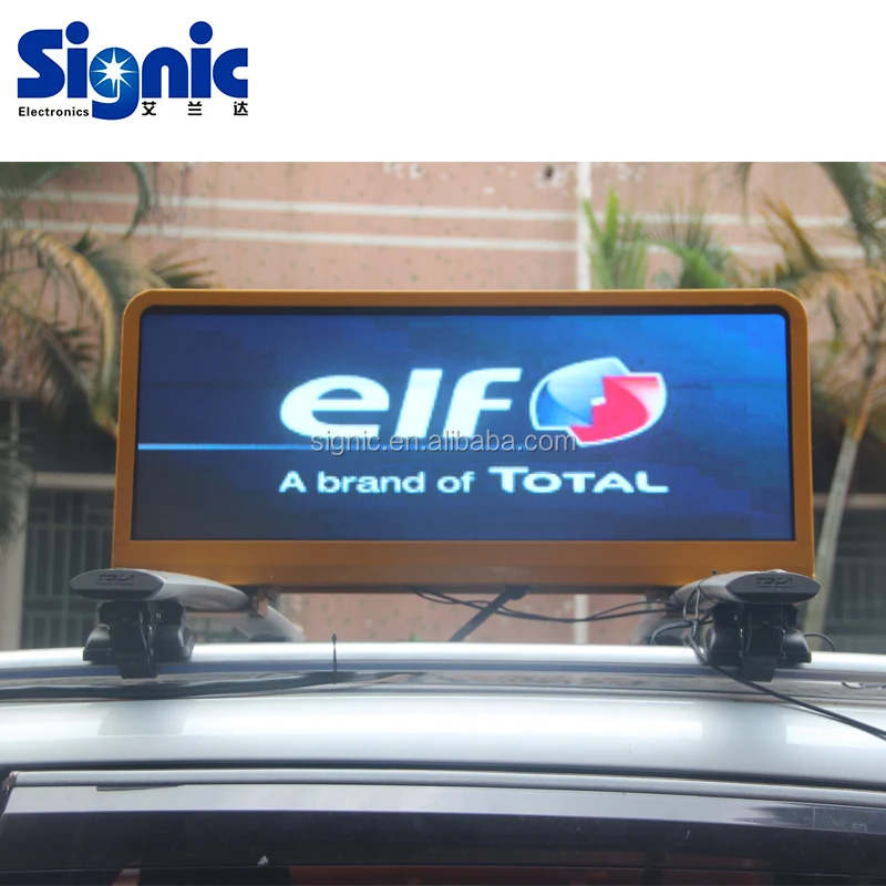 USA โฆษณามือถือกลางแจ้ง P3 P5 โฆษณารถแท็กซี่ติดป้ายโฆษณาดิจิตอลป้ายหลังคารถ / จอแสดงผล LED / หน้าจอ LED
