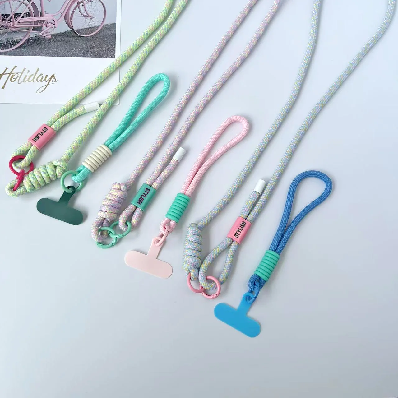 

Simple Two-in-one Mobile Phone Lanyard, Crossbody Strap, DIY Wrist Short Rope, Multi-Functional Adjustable Fancy Lanyard