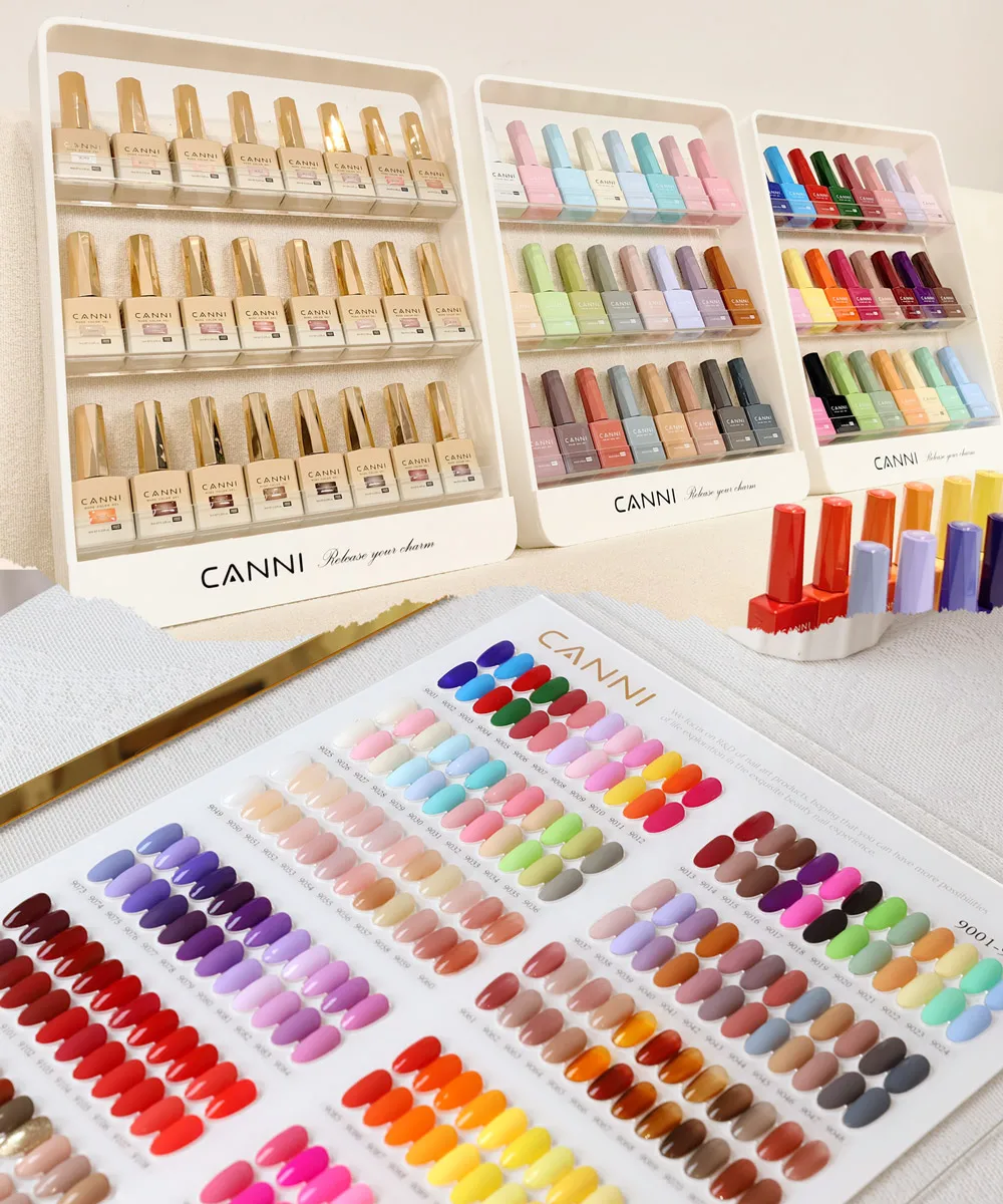 CANNI Nagelgellack HEMA FREE TPO FREE Sommerfarben Semi Permanent Soak Off UV LED Selbstnivellierender Gel-Lack mit großer Abdeckung – Detail 21