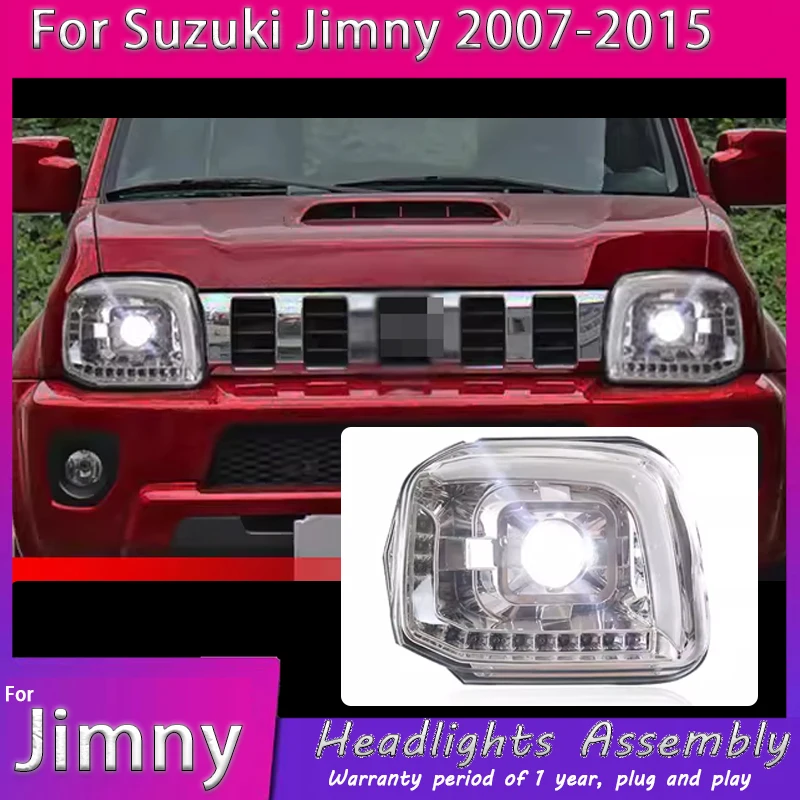 

Фара для Suzuki Jimny 2007-2015, модифицированная, со светодиодными ДХО и динамическим указателем поворота, автомобильные аксессуары