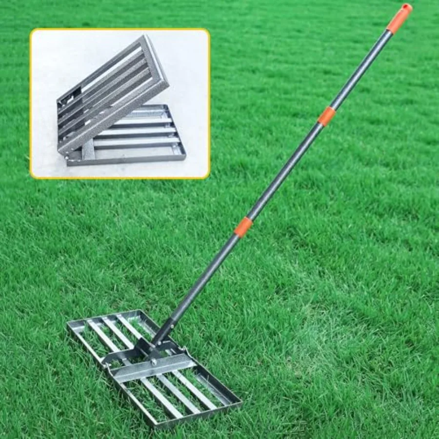 

Lawn Leveling Rake 30x10 Inch 6FT Heavy-Duty Carbon Steel Lawn Leveler Yard Leveling Rake for Soil Sand Grass Perfect for Lawn