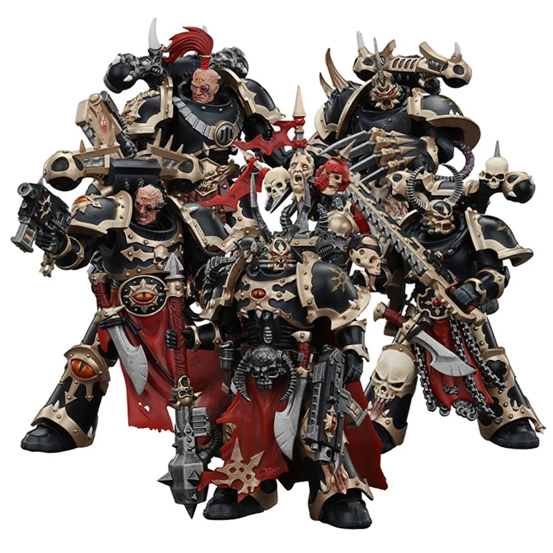 

JOYTOY Warhammer 40K Chaos Space Marines Black Legion Chosen 1/18 Action Figure Joints Movable Anime Figurine Doll Gift Men Toys