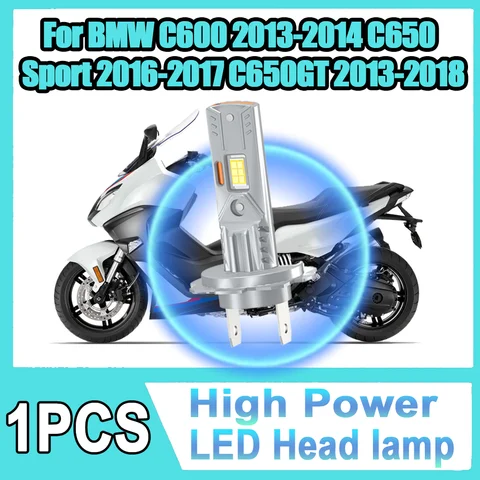 Moto Front Light 6000K White Motorcycle Headlight Canbus No error For BMW C600 2013-2014 C650 Sport 2016-2017 C650GT 2013-2018