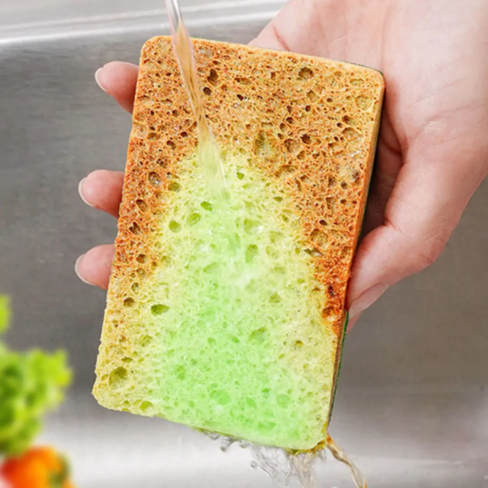 

8pcs Dish Washing Sponges Cleaning Scrubbers Kitchen Tool Heavy Duty Reusable Oil Resistant Non Scratch Absorbent Grease Wiper