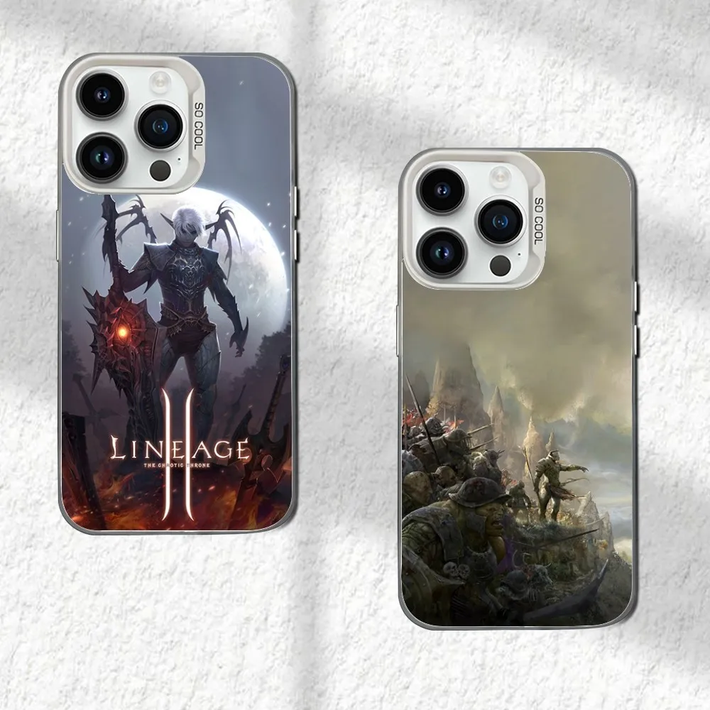 

Game L-LINEAGE 2 Phone Case For iPhone 16,15,14,13,12,11,Mini,Pro,SE,MAX White Matte Shockproof Cover