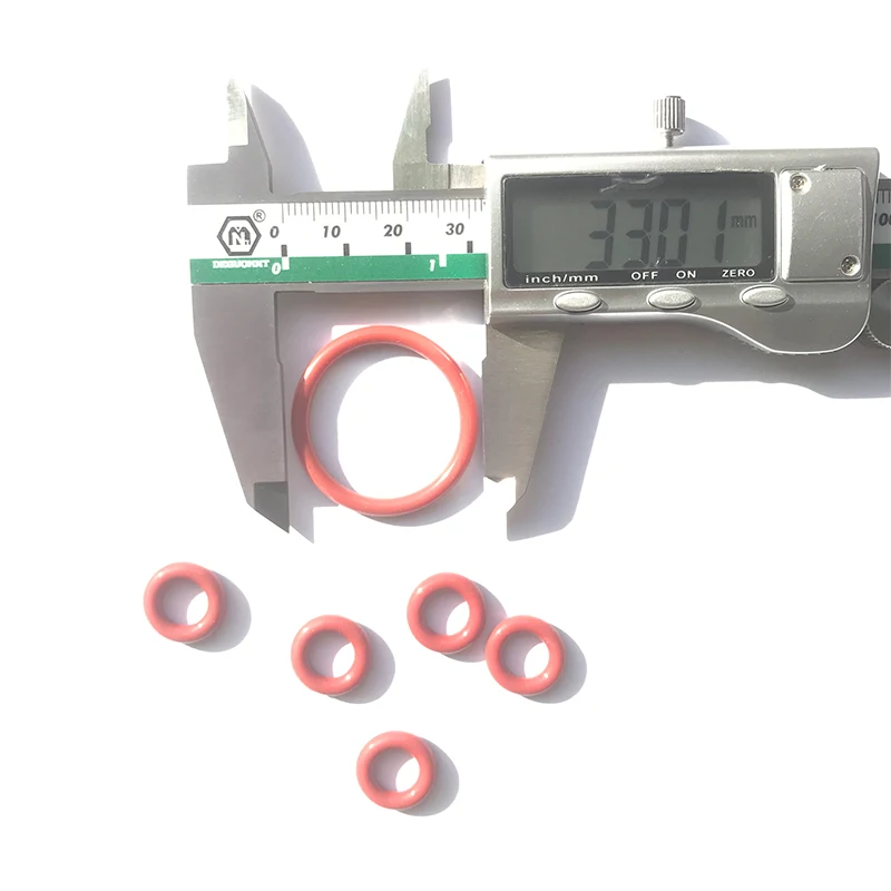 VMQ 100/50/20 Red Silicone VMQ O Ring Gasket CS :1/1.5/2/2.5/3.1mm Waterproof Insulated Rubber Silicon Rings  Sealing