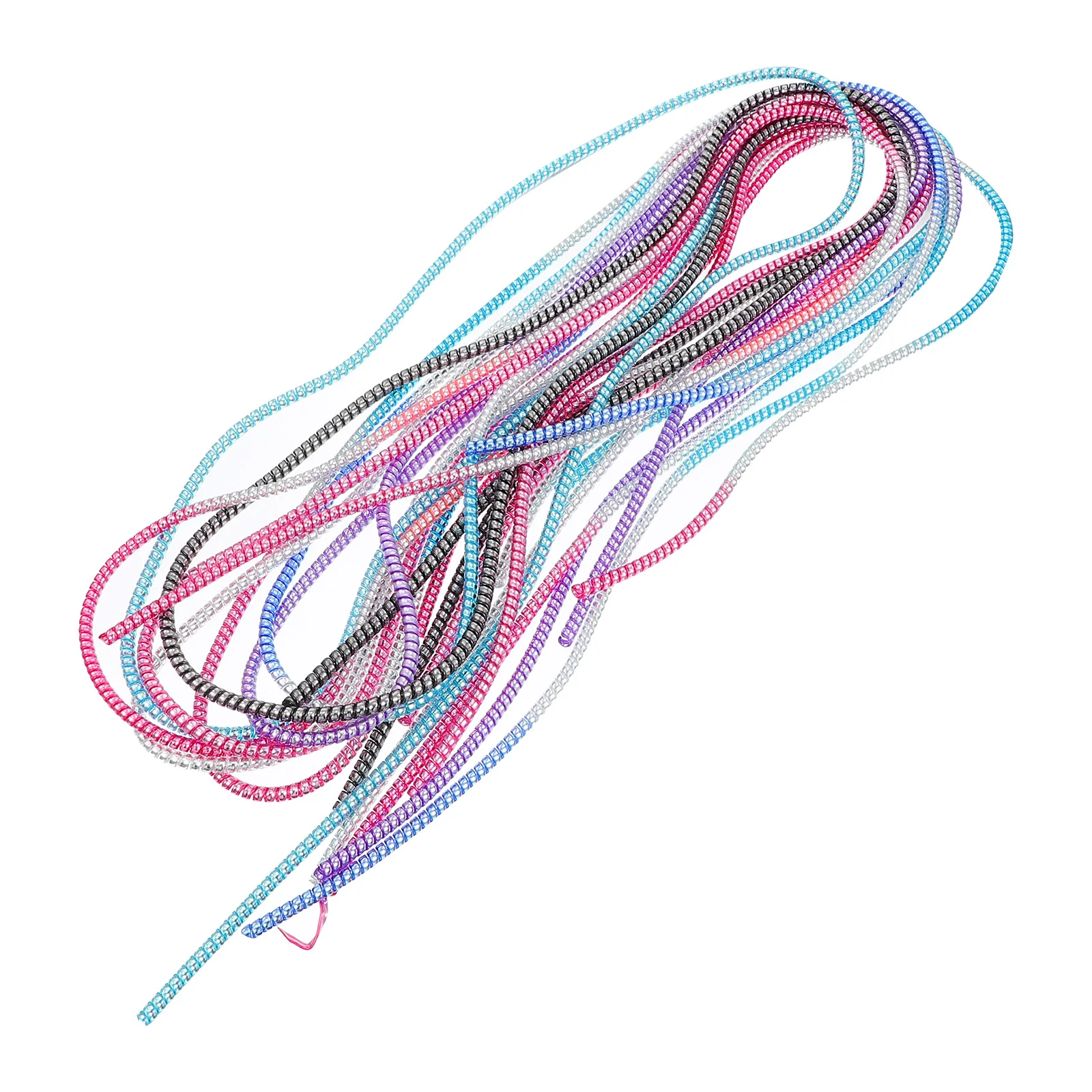 8Pcs 1.4m Coiled Cable Wrap Tube Data Line Management Sleeve Protective Wire Hider for Stand Computer Desk Organization