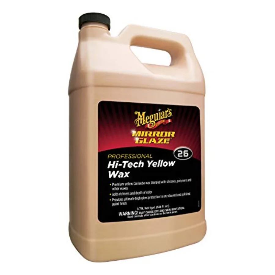Meguiar's Profional Hi-Tech Yellow Wax M2601, Versatile Liquid Car Wax Offers Durable Paint Protection, Rich Color, and Shine,