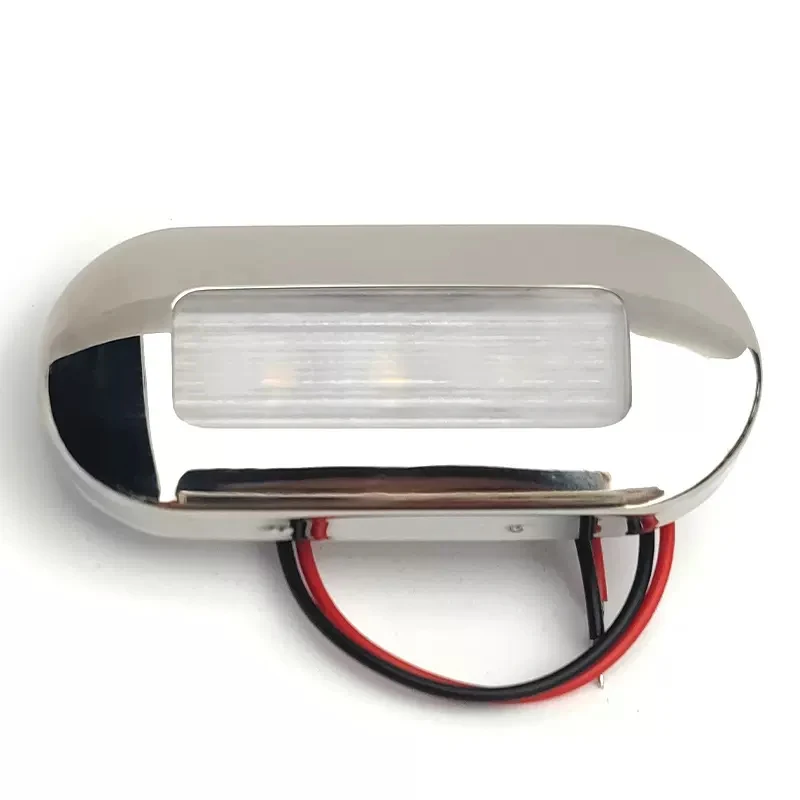 Waterproof RV Stair LED Lamp Warm/Blue Light 12V/24V/DC 10V-30V 316 Stainless Steel Cover Welcome Floor Lamp For Yacht Car Boat