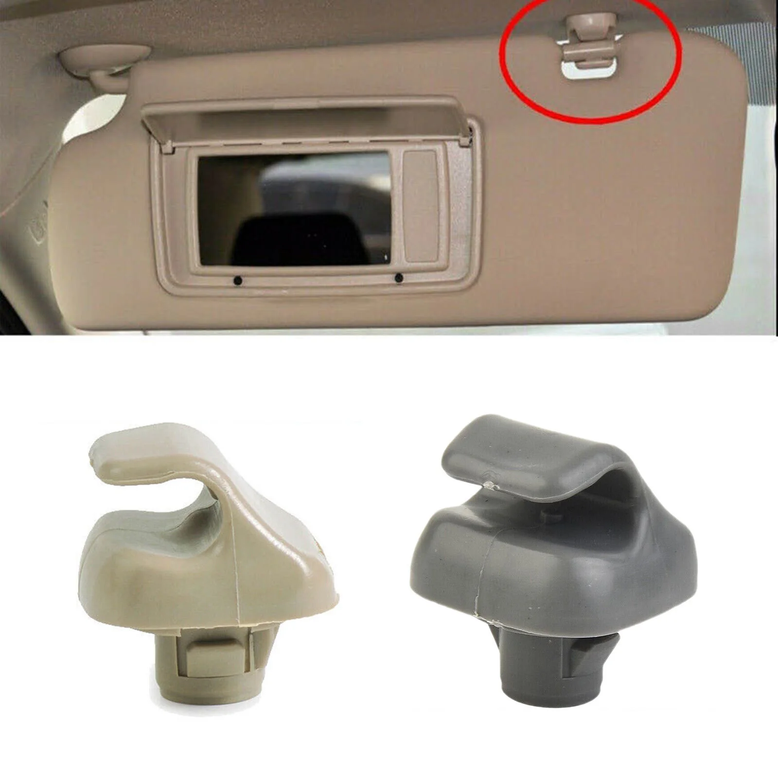 Sun Visor Holder Clip Hook Repair for Honda Accord Civic CR-V Odyssey Beige Grey Sun Visor Clip 88217S01A01ZA 