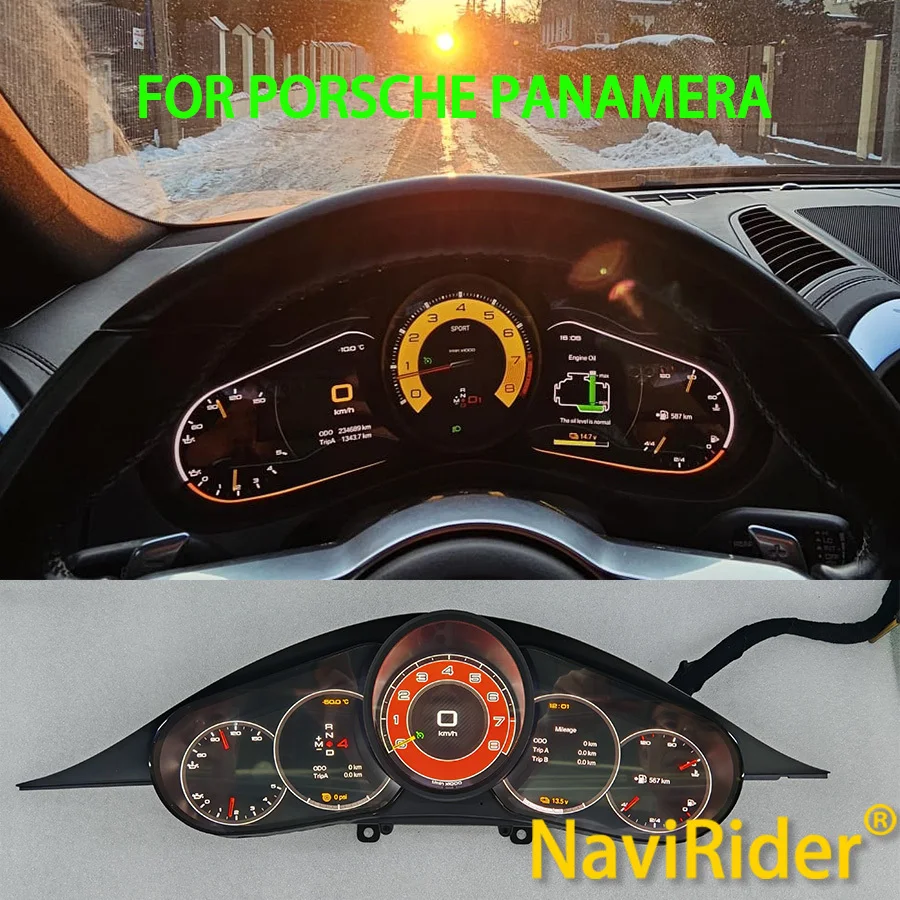 LCD Instrument Panel Digital Dashboard Speedometer For Porsche Panamera 2010-2016 GPS Navigation Cluster Virtual Cockpit CLOCK