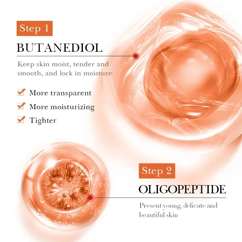 Bioaoura oligoeptide Set bedak kering beku, Pelembab Kulit Sensitif dan penghalus esensi asam Hyaluronic