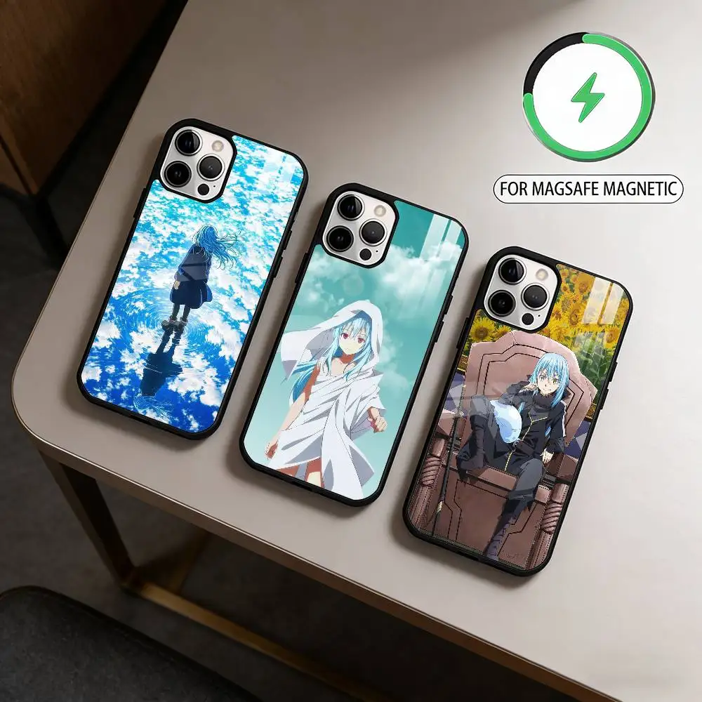 

Slime Anime Rimuru Tempest Magnetic For Magsafe Wireless Charging Phone Case For iPhone17,16,15,14,13,12,11 Plus,Pro Max