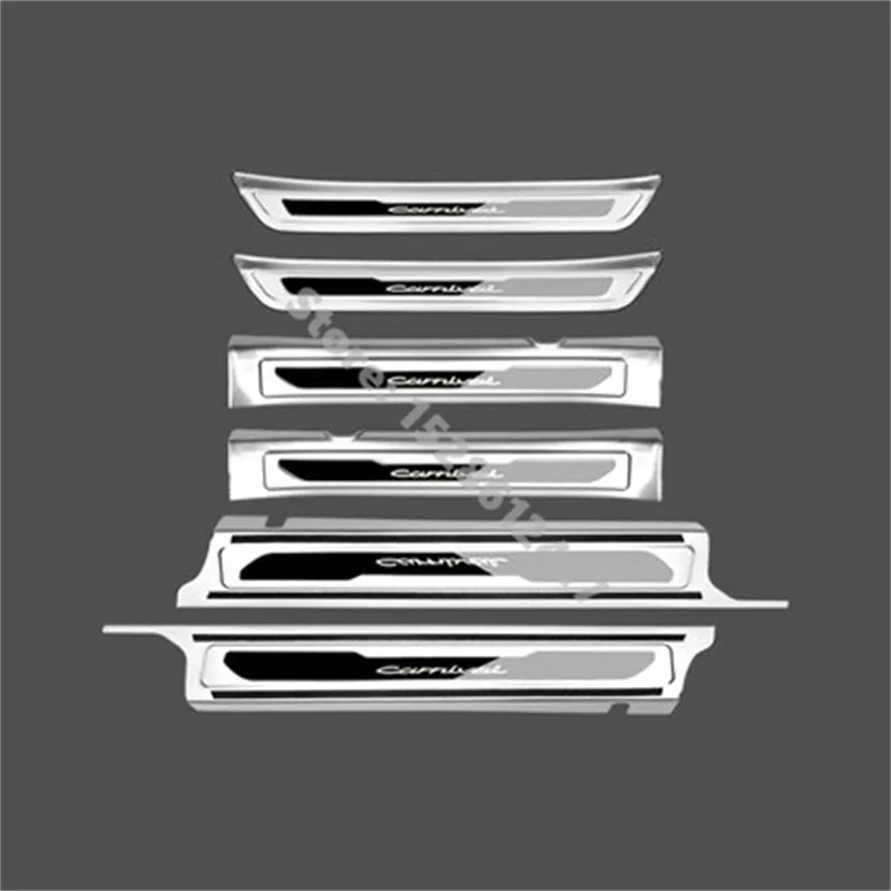 For Kia Carnival Sedona KA4 2020  2021 2022~2024 Door sill scuff plates door sill protection Slide rail Stickers car accessories