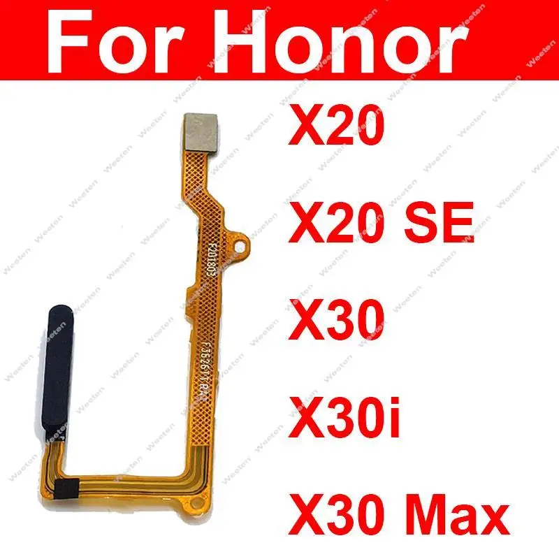 Power Button Fingerprint Flex Cable For Huawei Honor X20 X20Se X30 X30i X30 Max Home Key FingerPrint Sensor Flex Ribbon Parts