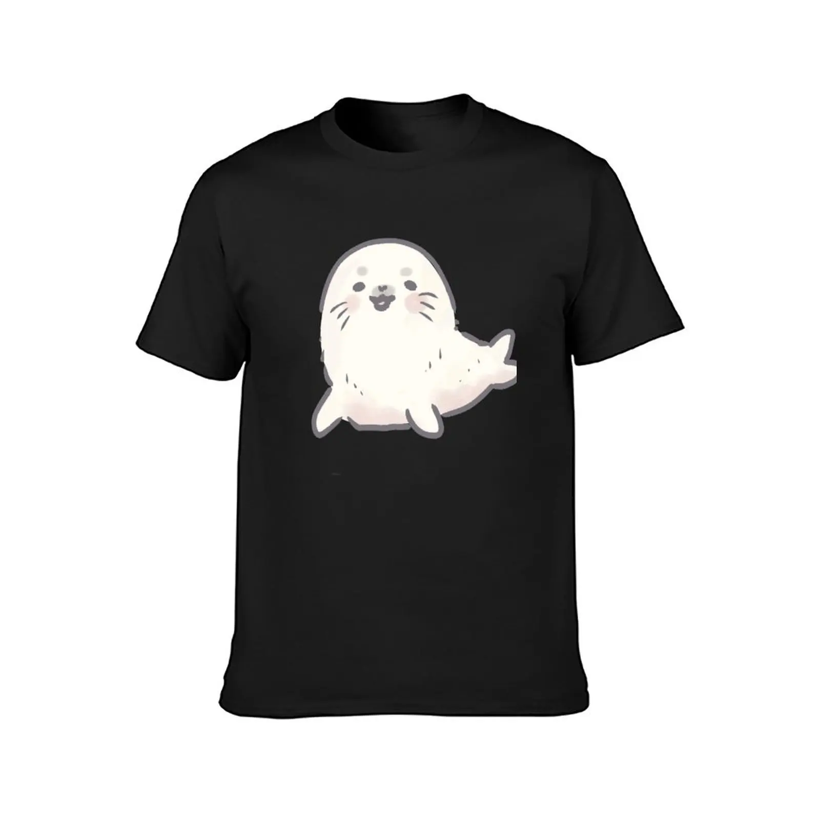 Baby seal illustration T-shirt customs customizeds Men's t shirts